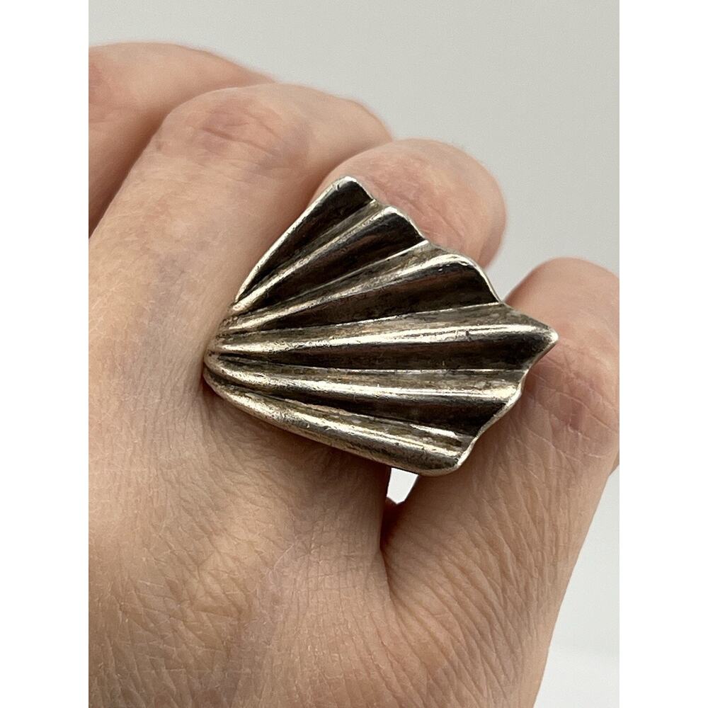 Modernist Sterling Silver 925 Large Ring Size 6
